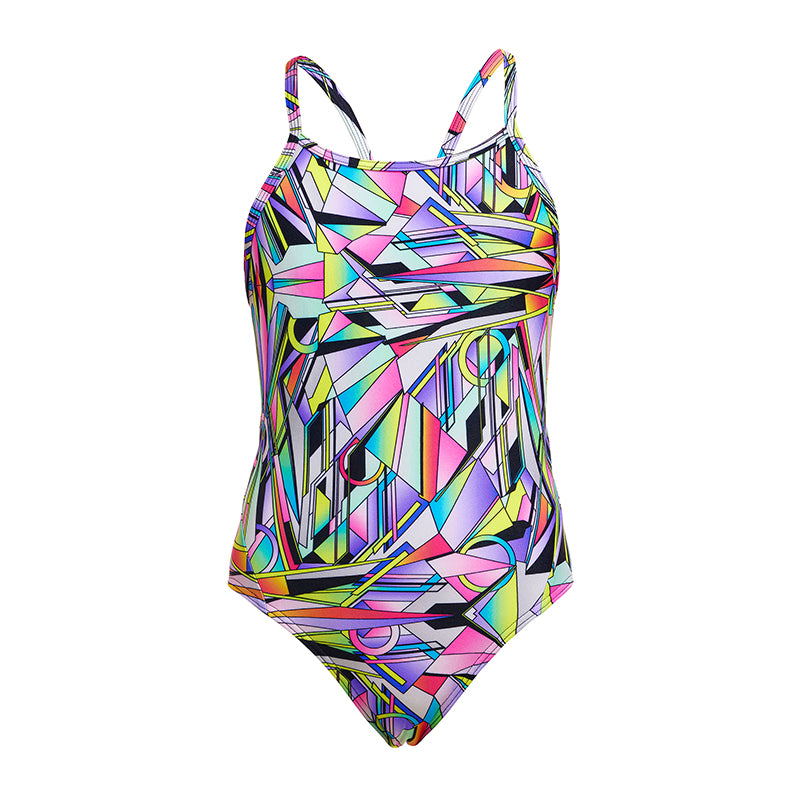 Funkita - Scissor Kick - Girls Eco Diamond Back One Piece