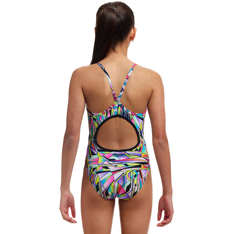 Funkita - Scissor Kick - Girls Eco Diamond Back One Piece