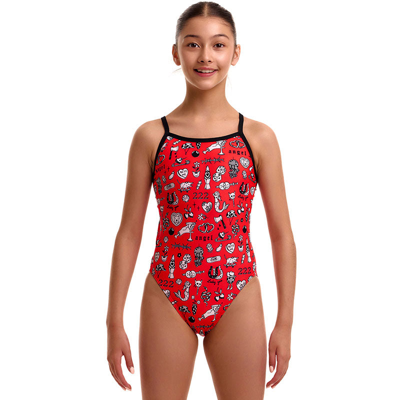 Funkita - Scribbles - Girls Eco Single Strap One Piece
