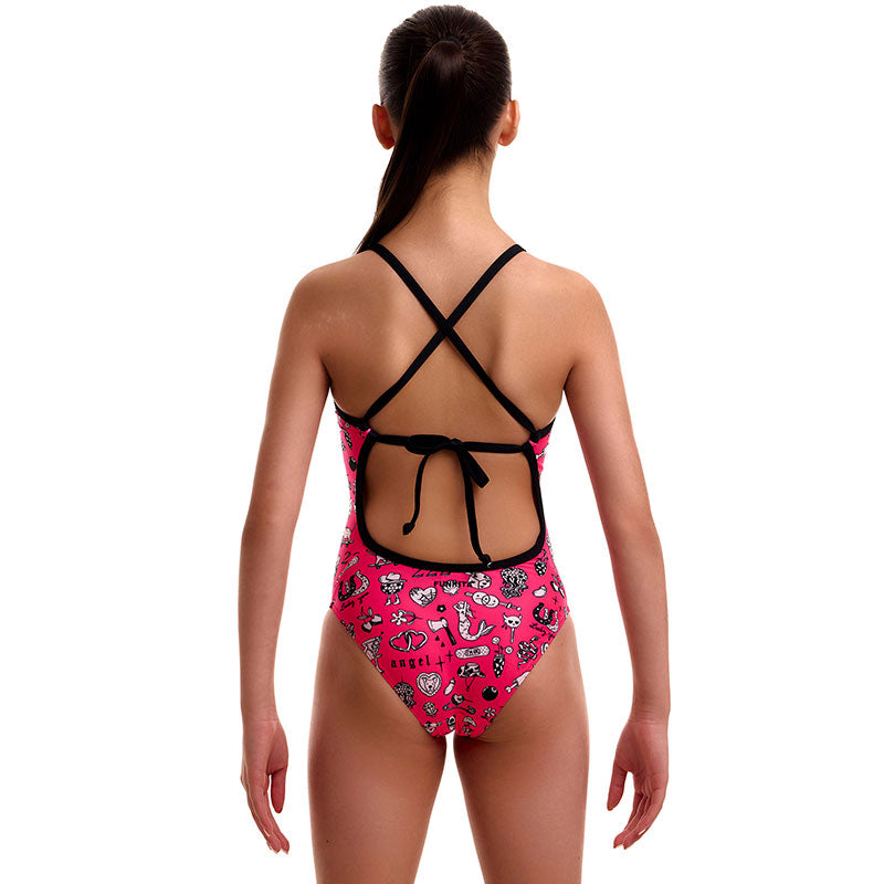 Funkita - Sketchy - Girls Eco Tie Me Tight One Piece
