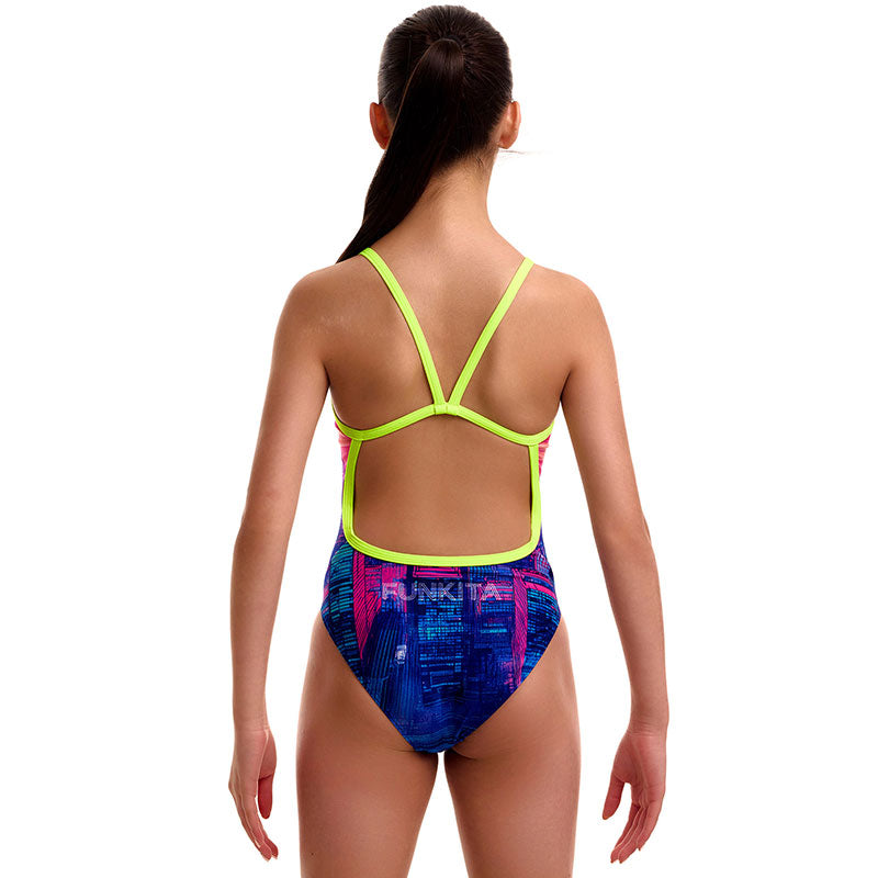 Funkita - Skyline Drive - Girls Eco Single Strap One Piece