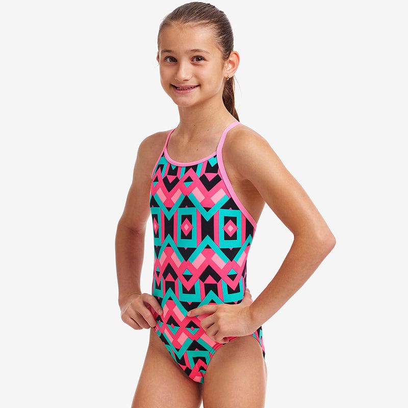 Funkita - Square Stare - Girls Diamond Back One Piece