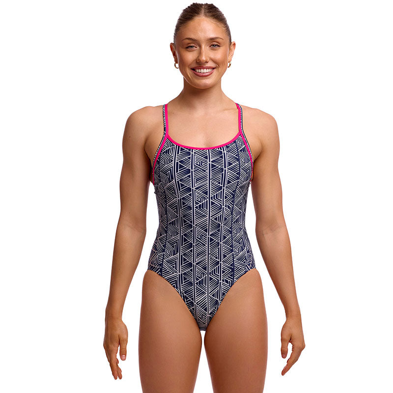 Funkita - Stickler - Ladies Eco Diamond Back One Piece