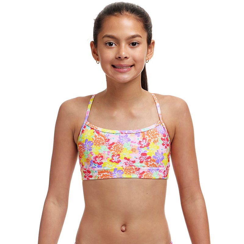 Funkita - Summer Garden - Girls Eco Swim Crop Top