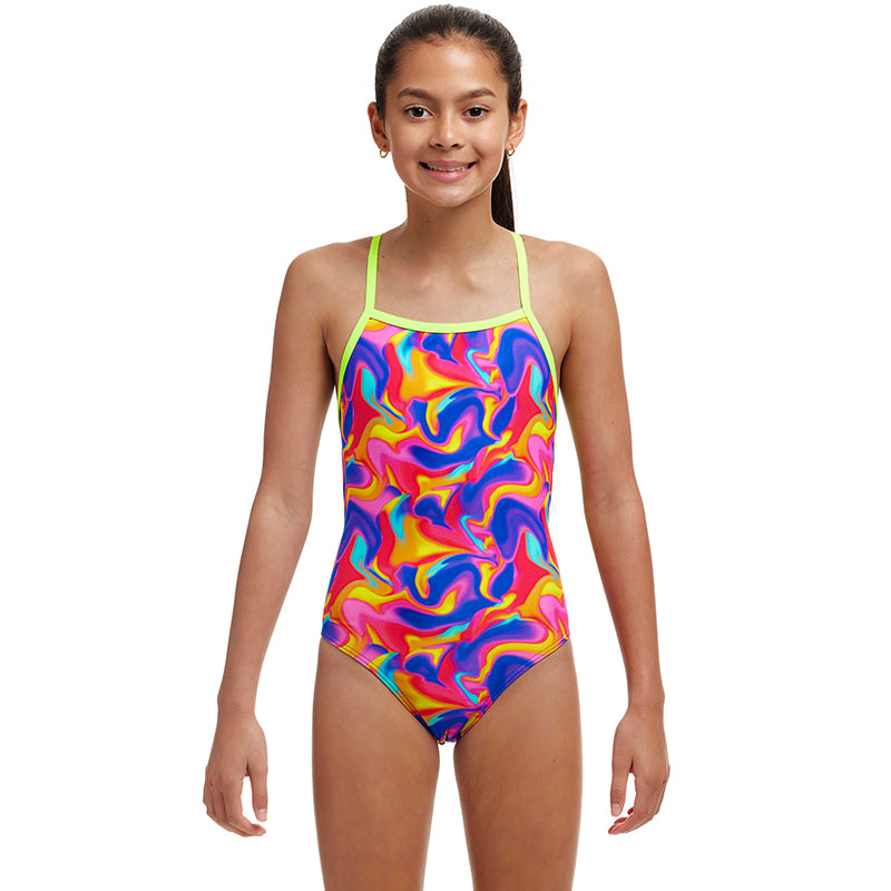 Funkita - Summer Swirl - Girls Eco Strapped In One Piece