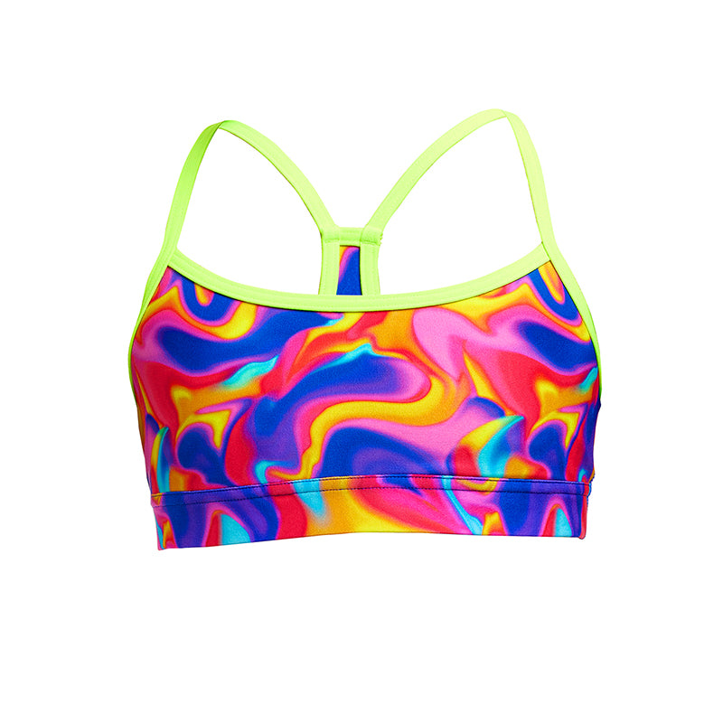 Funkita - Summer Swirl - Girls Eco Swim Crop Top