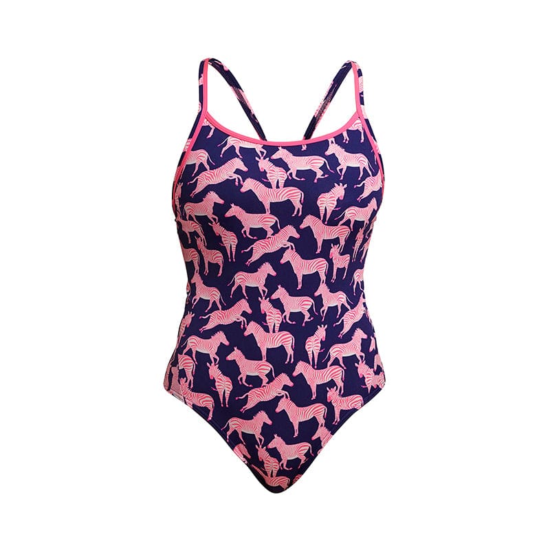 Funkita - Sweet Stripes - Ladies Diamond Back One Piece