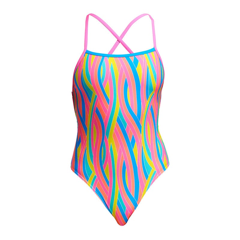 Funkita - Swirly Straws - Ladies Eco Strapped In One Piece