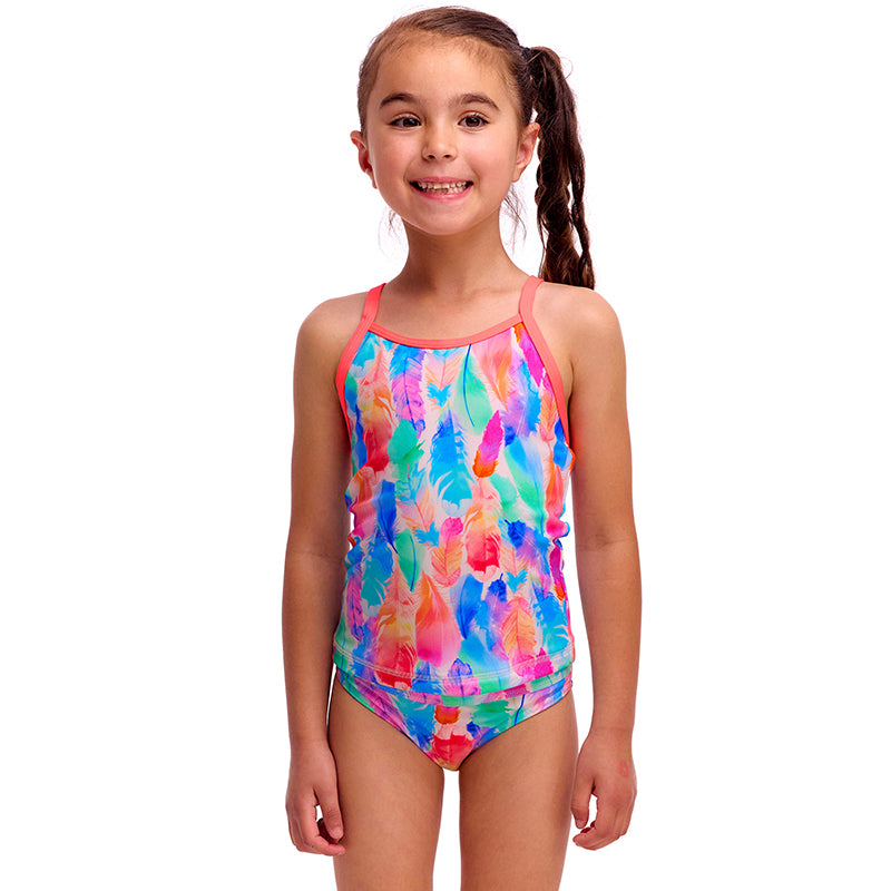 Funkita - Tickle Pink - Toddler Girls Eco Swim Steady Tankini & Brief