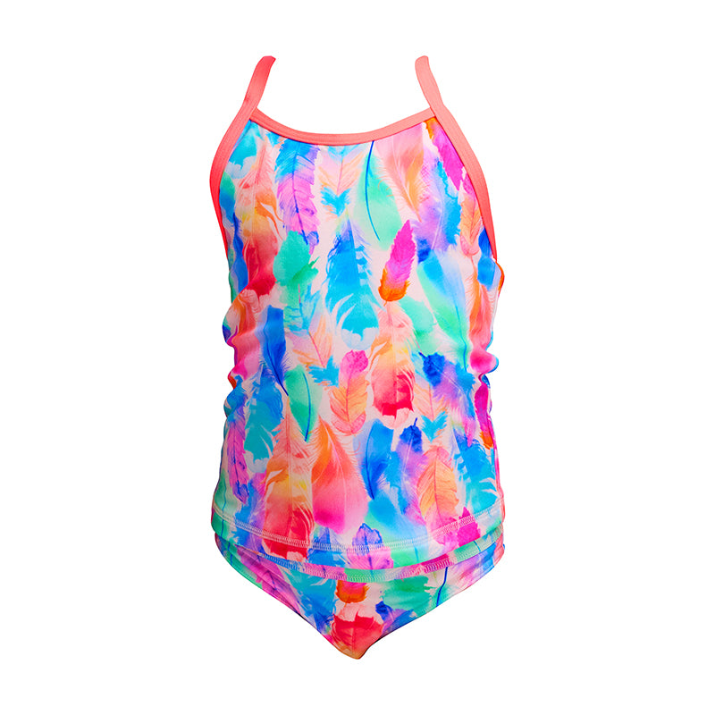 Funkita - Tickle Pink - Toddler Girls Eco Swim Steady Tankini & Brief
