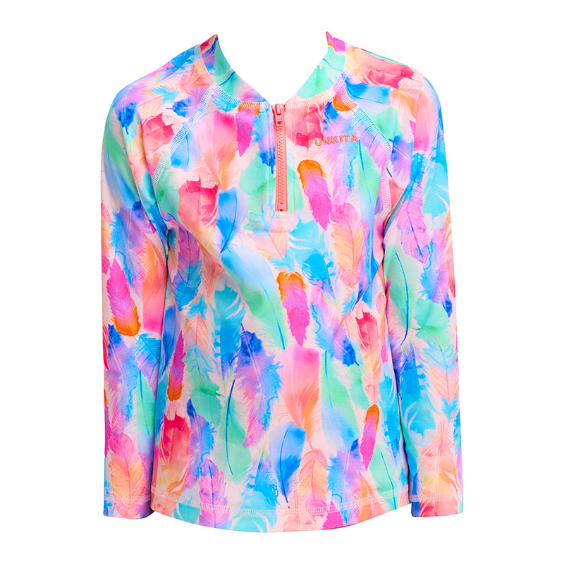 Funkita - Tickle Pink - Toddler Girls Zippy Rash Vest