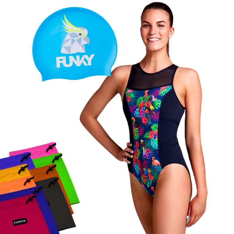 Funkita - Tropic Team Hi Flyer & Cocky Cap With Free Mesh Bag
