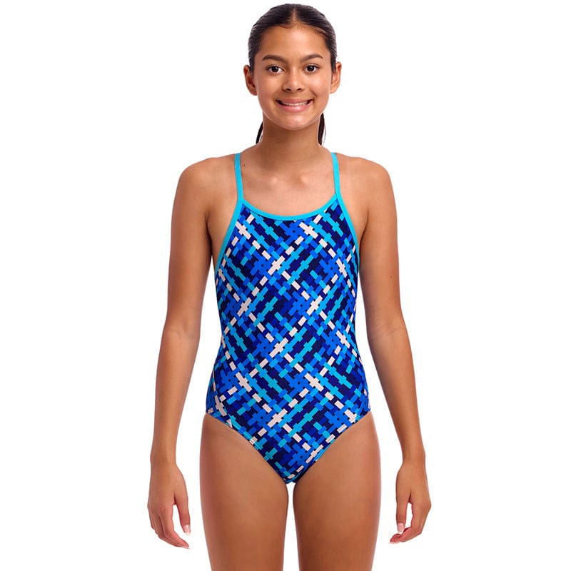 Funkita - Under Over - Girls Eco Diamond Back One Piece