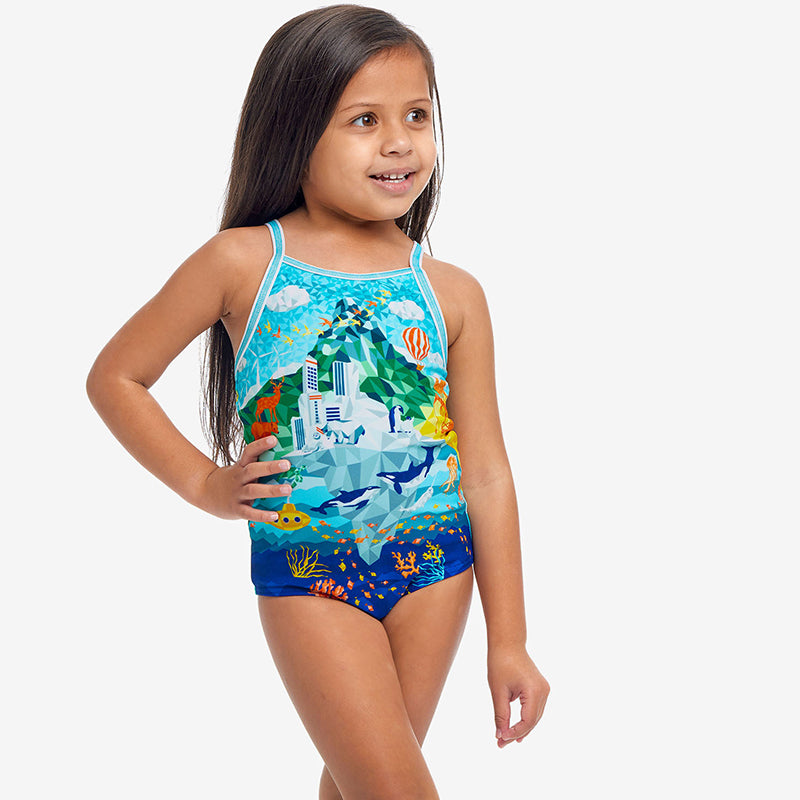 Funkita - Wildermess - Toddler Girls Eco Printed One Piece