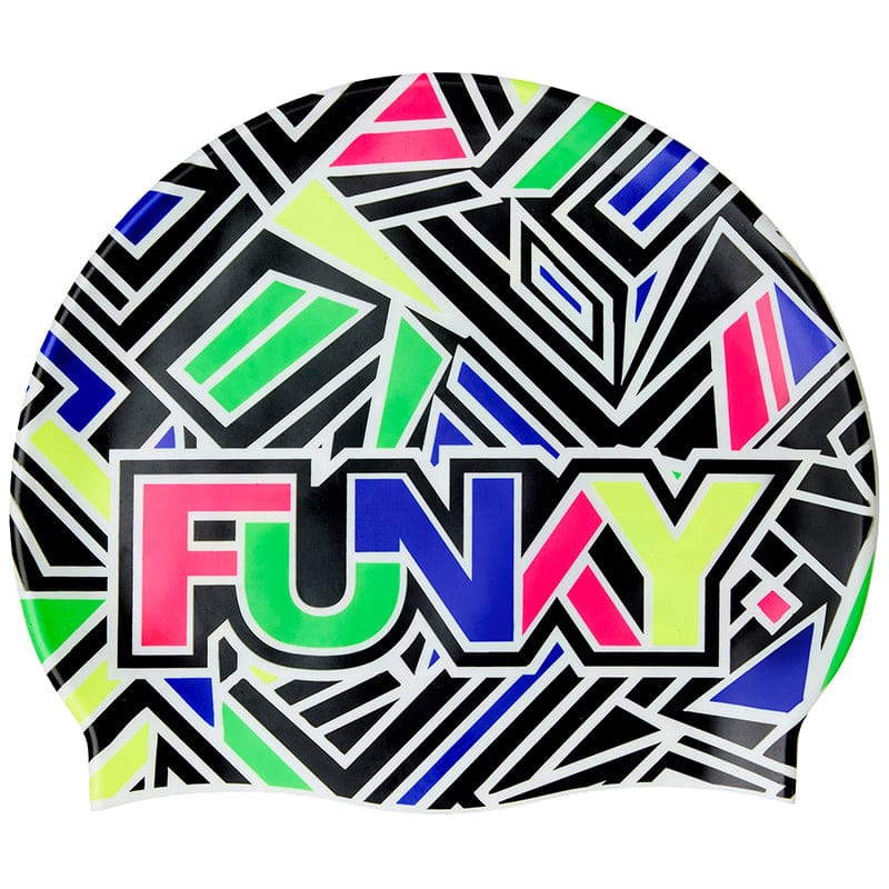 Funky - Bits Of Peace - Silicone Swimming Cap