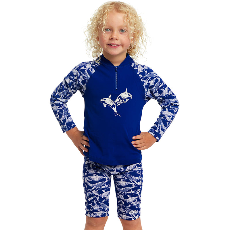 Funky Trunks - Beached Bro - Toddler Boys Zippy Rash Vest
