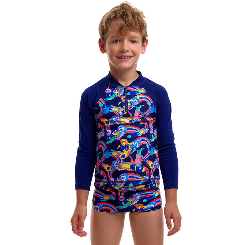 Funky Trunks - Blast Buddies - Toddler Boys Zippy Rash Vest