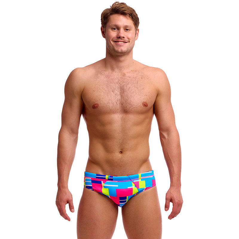 Funky Trunks - Blok Tok - Mens Eco Seamed Briefs