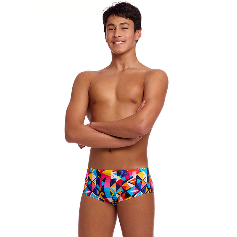 Funky Trunks - Broken Blox - Boys Eco Sidewinder Trunks