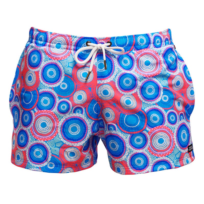 Funky Trunks - Bundjalung Blue - Mens Shorty Shorts Short