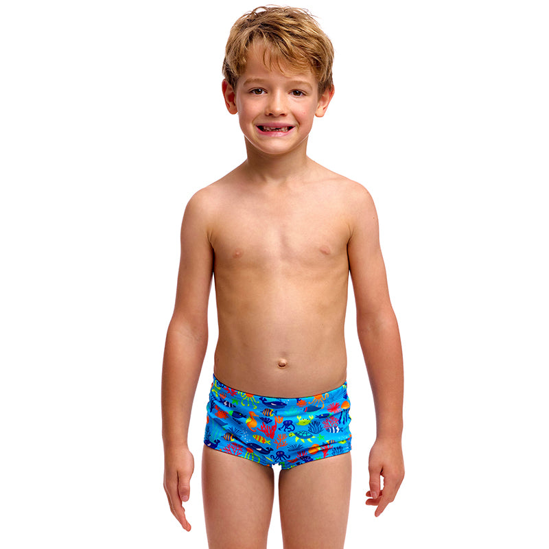 Funky Trunks - Fish Food - Toddler Boys Eco Printed Trunks
