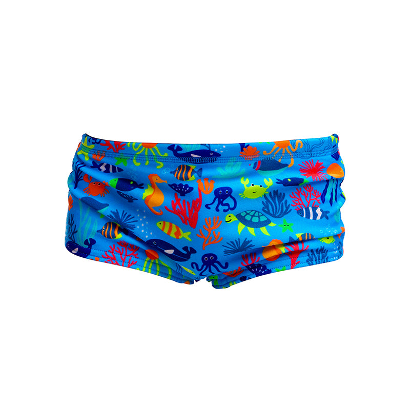 Funky Trunks - Fish Food - Toddler Boys Eco Printed Trunks