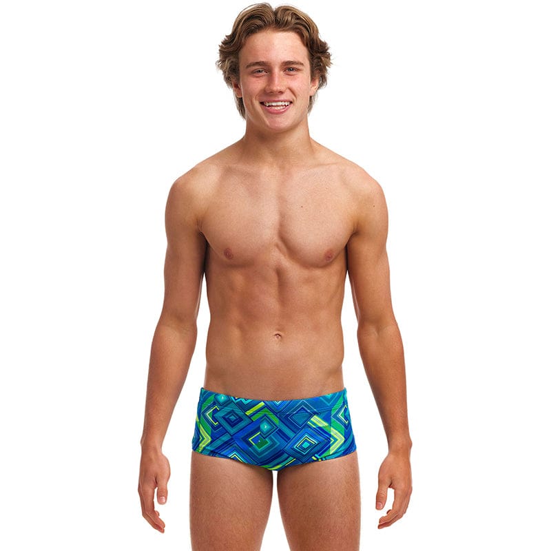 Funky Trunks - Help Me Rhombus - Boys Eco Sidewinder Trunks
