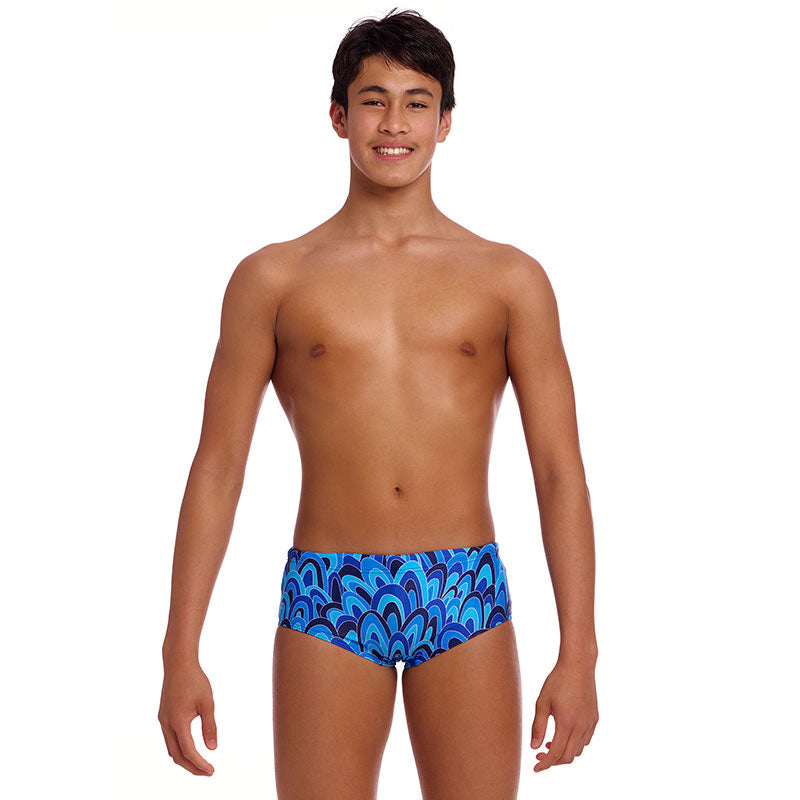 Funky Trunks - Hill Billy Blues - Boys Eco Sidewinder Trunks