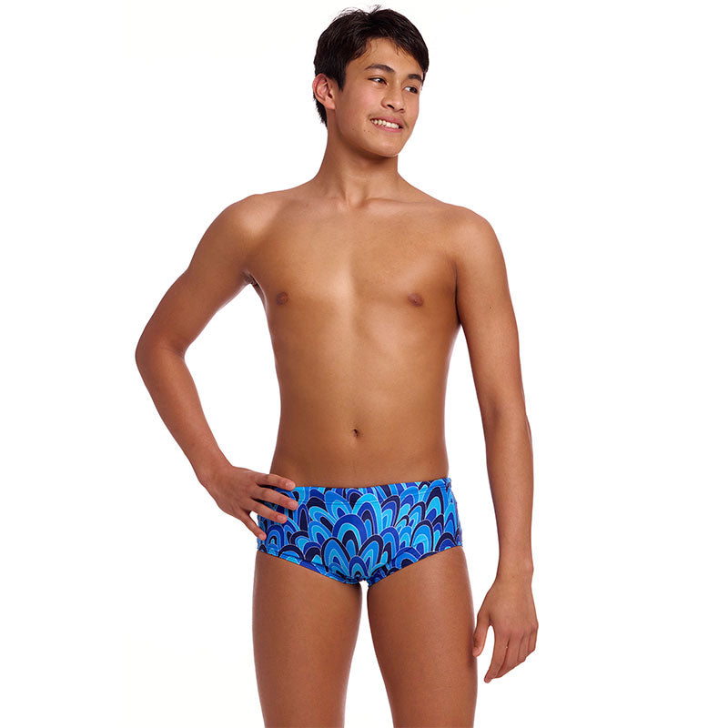 Funky Trunks - Hill Billy Blues - Boys Eco Sidewinder Trunks