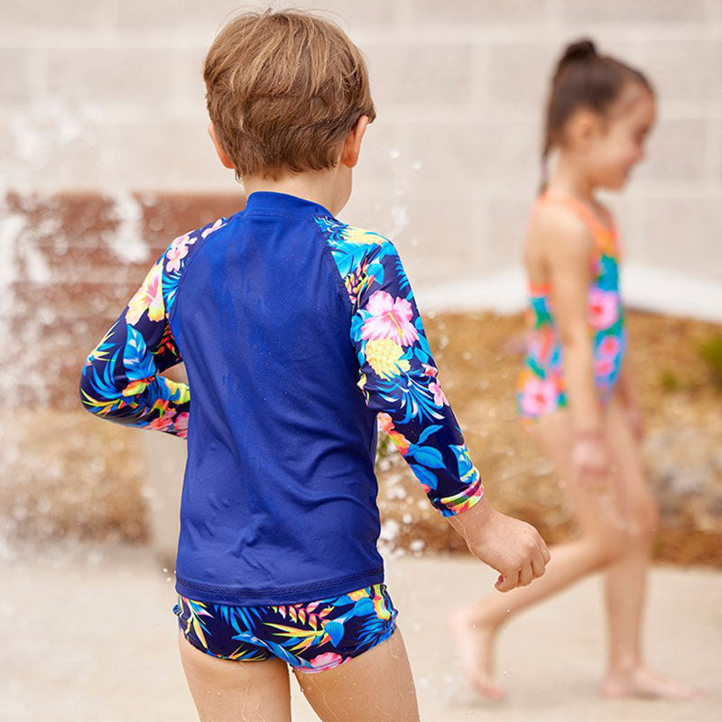 Funky Trunks - In Bloom - Toddler Boys Zippy Rash Vest