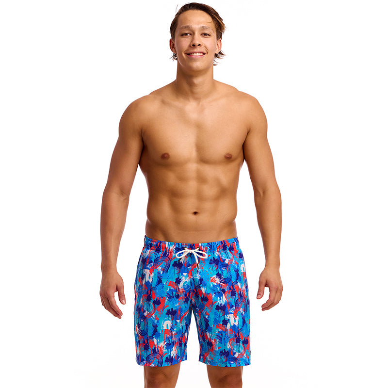 Funky Trunks - Messy Messy Messy - Mens Long Johnny Shorts