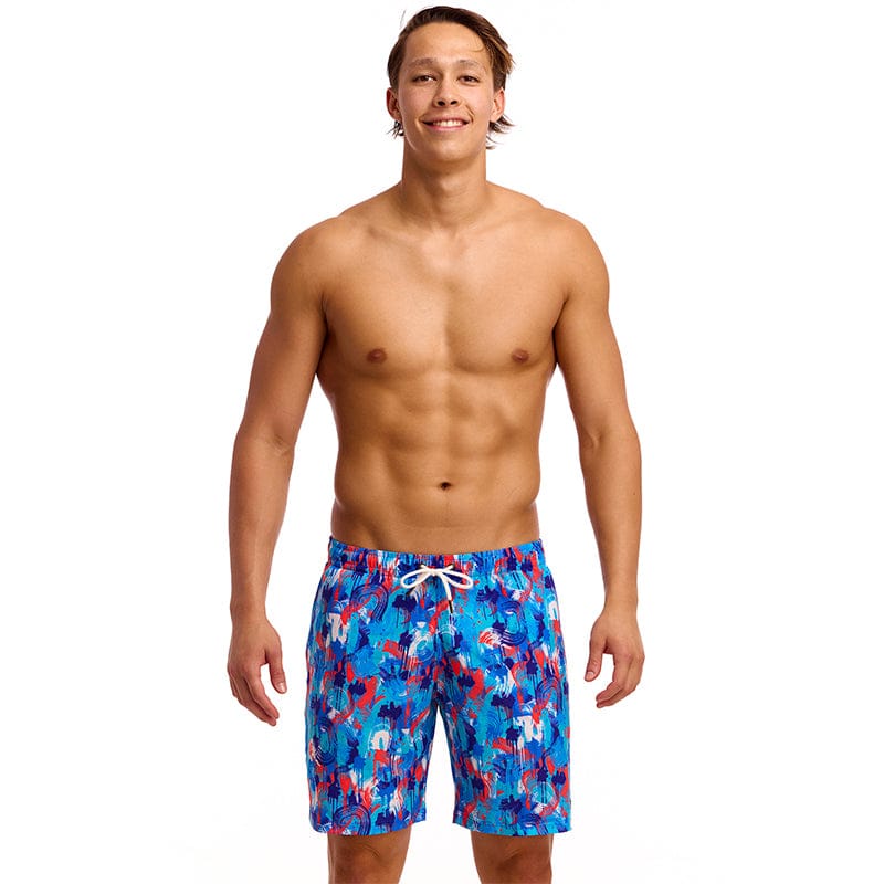 Funky Trunks - Messy Messy Messy - Mens Long Johnny Shorts