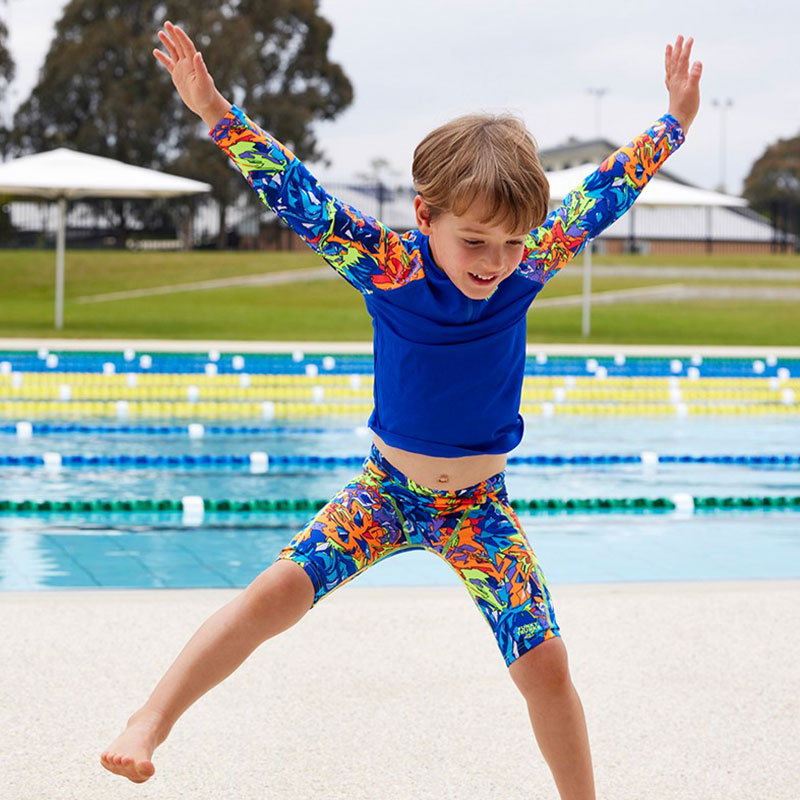 Funky Trunks - Mixed Mess - Toddler Boys Zippy Rash Vest