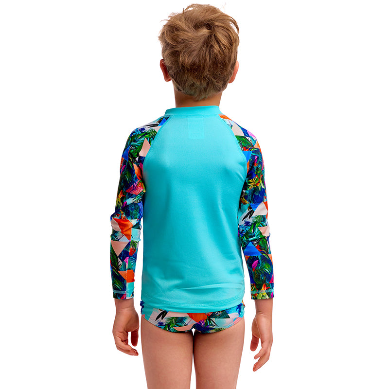 Funky Trunks - Palm Prism - Toddler Boys Zippy Rash Vest