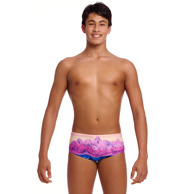 Funky Trunks - Pink Peaks - Boys Eco Sidewinder Trunks