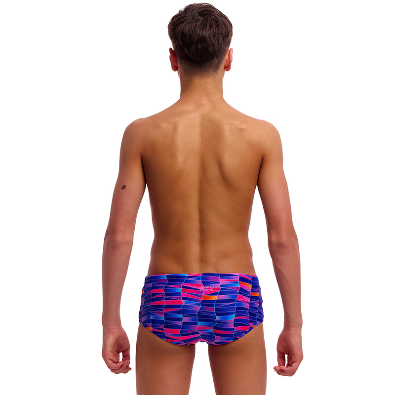 Funky Trunks - Warped Waves - Boys Eco Sidewinder Trunks