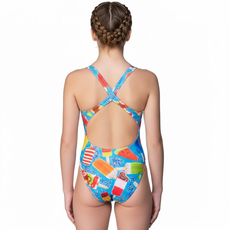 Maru - Popsicle Pacer Auto Back Girls Swimsuit - Aqua
