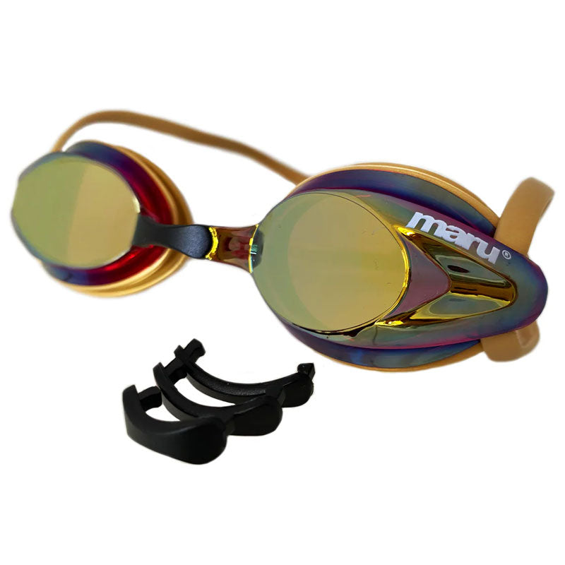 Maru - Pulse Mirror Anti Fog Goggle - Gold/Pink/Blue