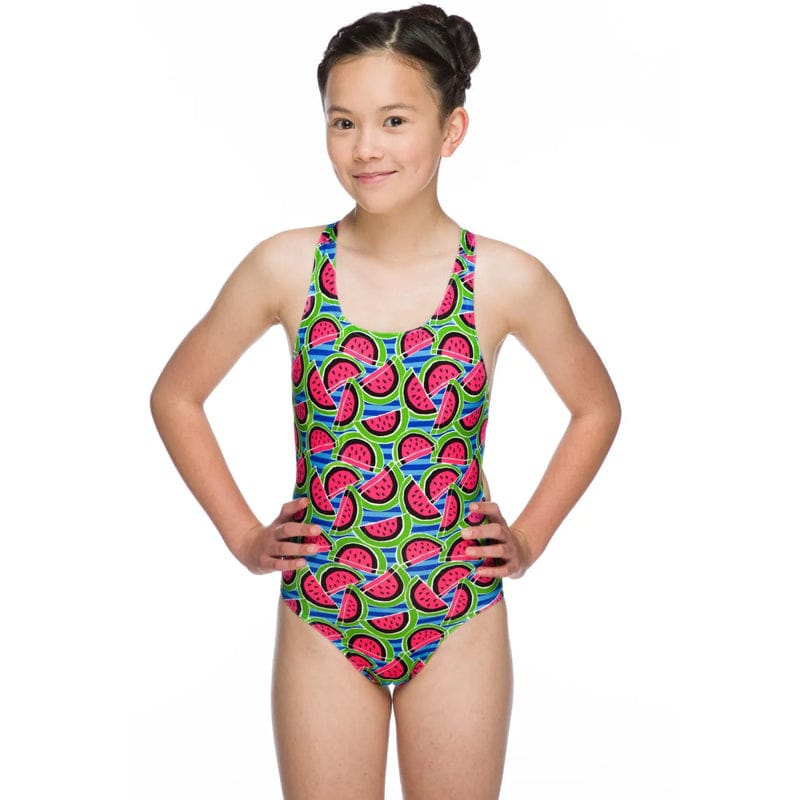 Maru - Watermelon Pacer Rave Back Swimsuit - Pink/Green