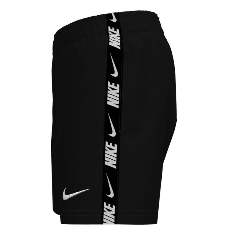 Nike - Boy's Swim Breaker Logo Tape 4" Volley Short (Black)