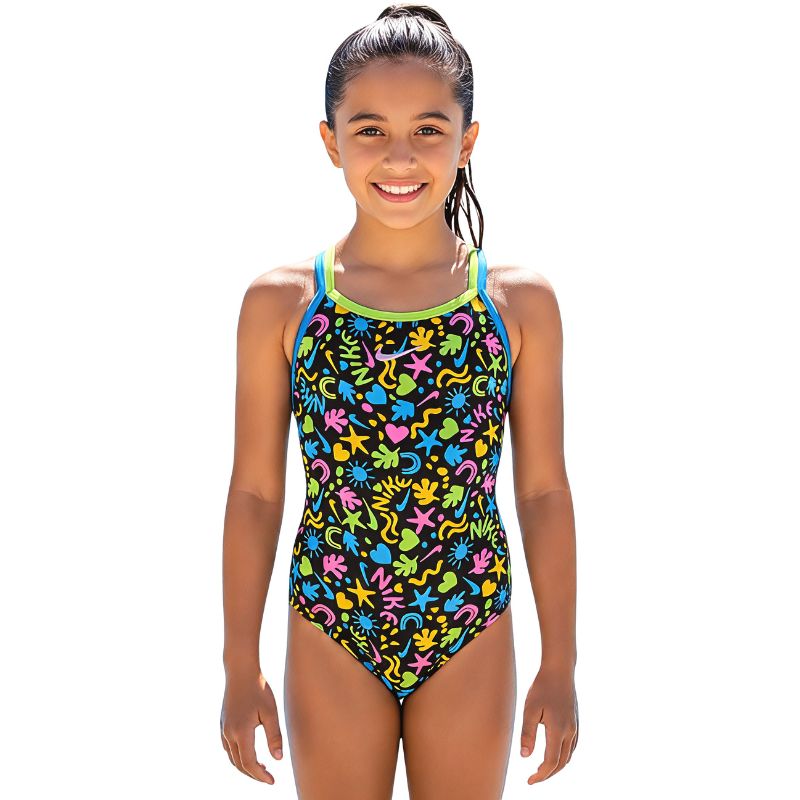 Nike - Girl's Fun Forest T-Crossback One Piece (Black)