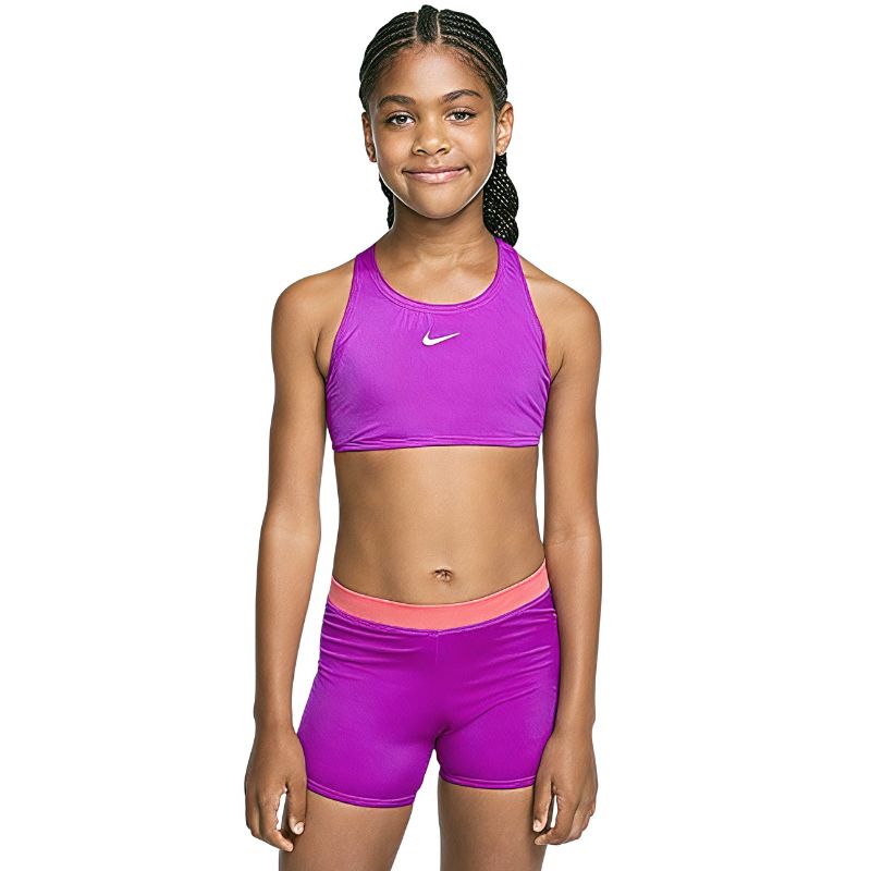 Nike - Girl's JDI Crossback Sport Bikini And Short Set (Vivid Purple)