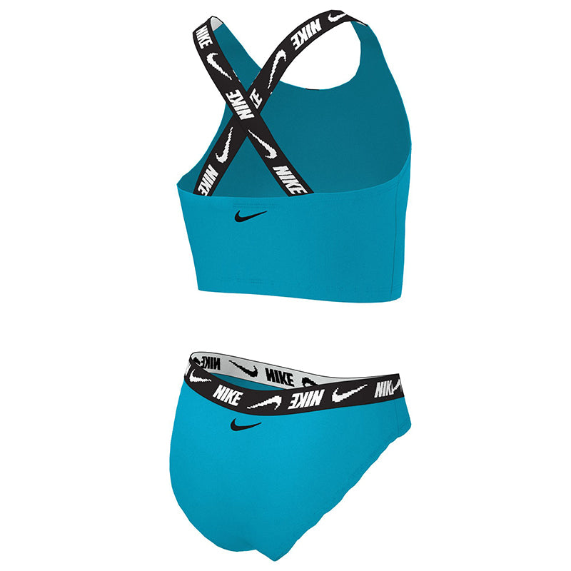 Nike - Girls' Logo Tape Crossback Midkini Set (Blue Lightning)