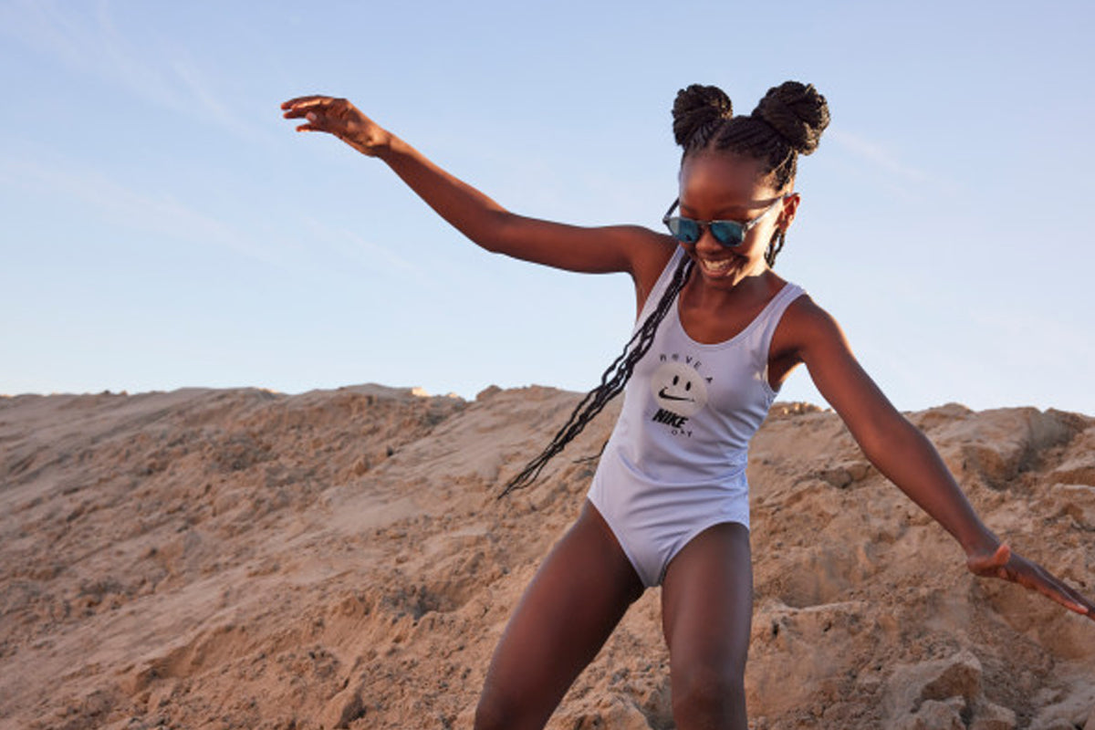 Nike - Girls' Multi Logo U-Back One Piece (Cobalt Bliss)