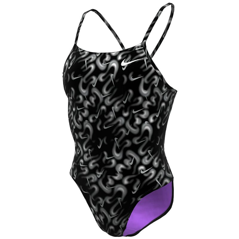 Nike - Hydrastrong Multi Print Cutout One Piece (Black)
