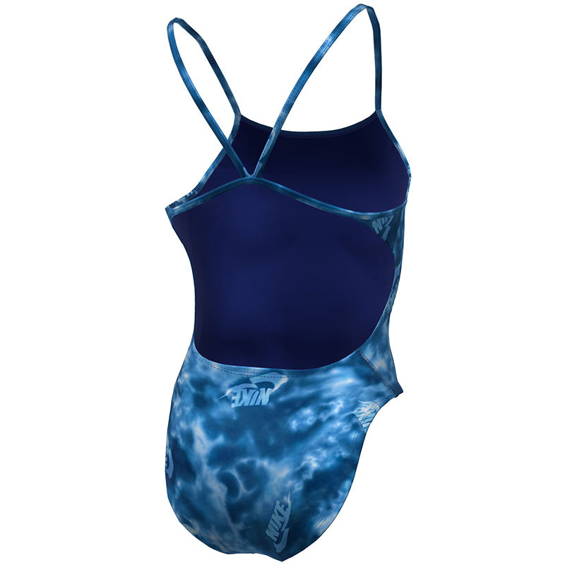 Nike - Hydrastrong Multi Print Cutout One-Piece (Blue)