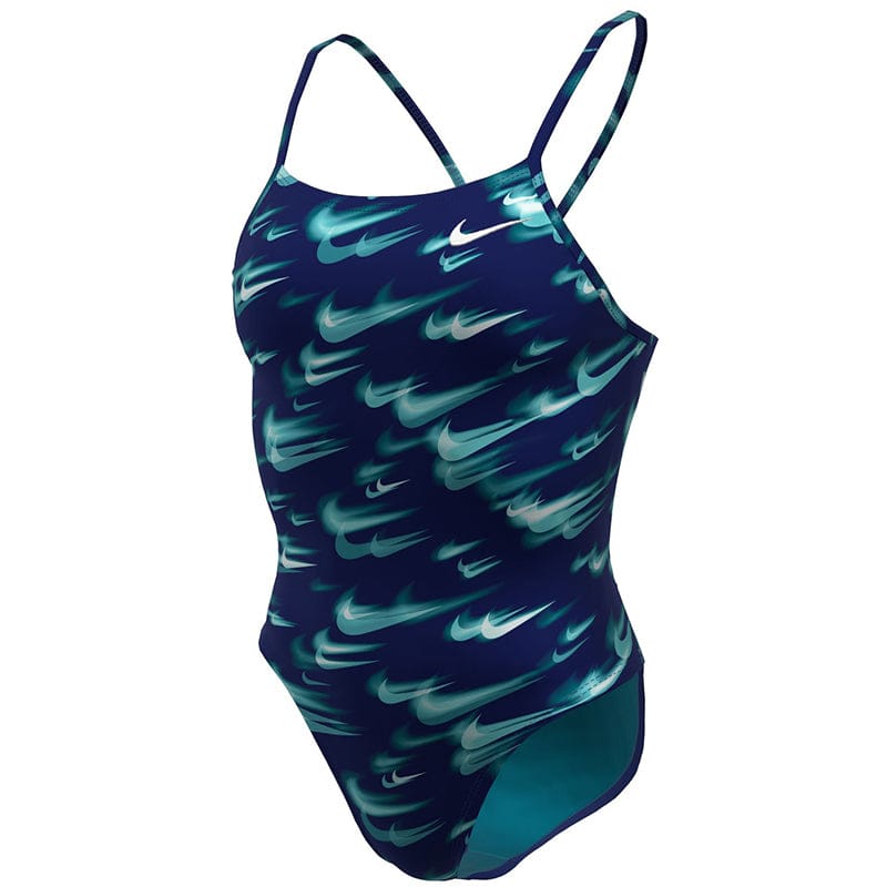 Nike - Hydrastrong Multi Print Cutout One Piece (Green Abyss)