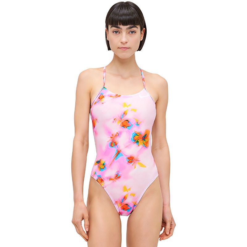 Nike - Hydrastrong Multi Print Cutout One-Piece (Pink Foam)