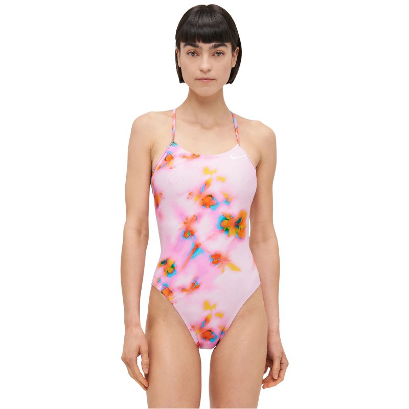 Nike - Hydrastrong Multi Print Cutout One-Piece (Pink Foam)