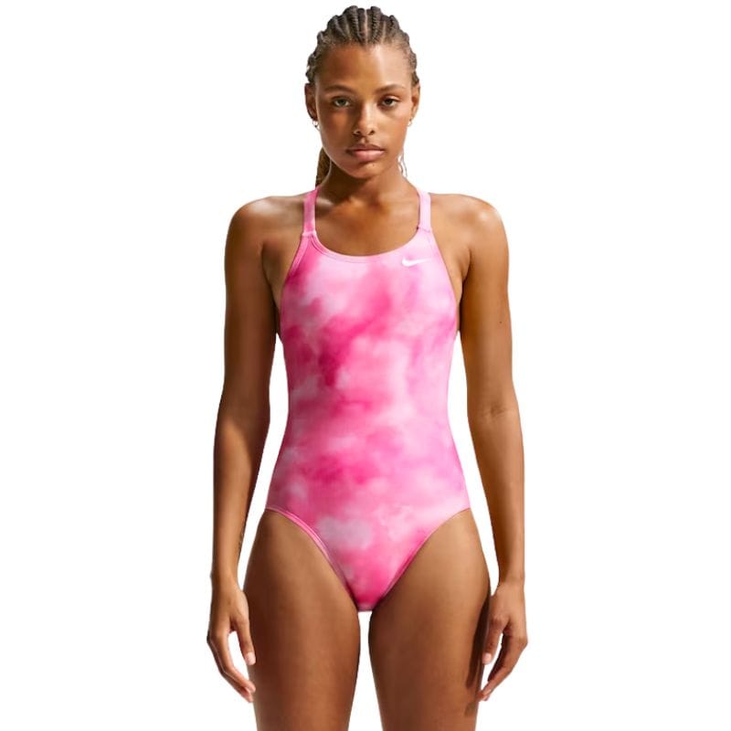 Nike - Hydrastrong Multi Print Fastback One Piece (Pink Foam)